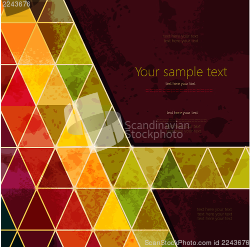 Image of Colorful abstract geometric background with triangular polygons.