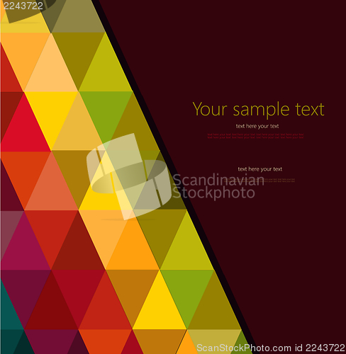 Image of Colorful abstract geometric background with triangular polygons.