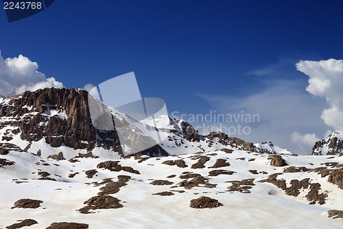 Image of Snow rocks in nice day