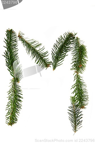 Image of M - symbol from christmas alphabet
