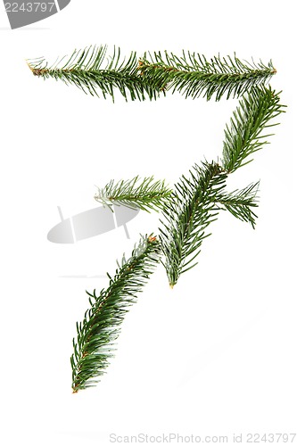 Image of 7 - number symbol from christmas alphabet