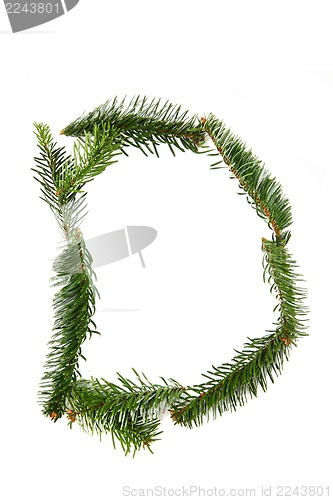 Image of D - symbol from christmas alphabet
