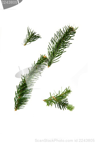 Image of percent sign - symbol from christmas alphabet