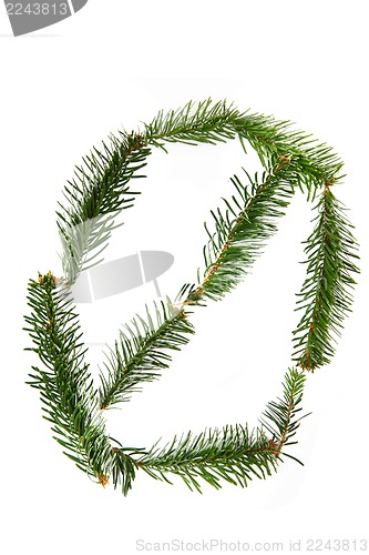 Image of 0 - number symbol from christmas alphabet