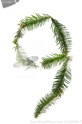 Image of 9 - number symbol from christmas alphabet