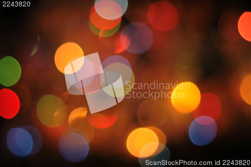 Image of christmas background from color xmas lights