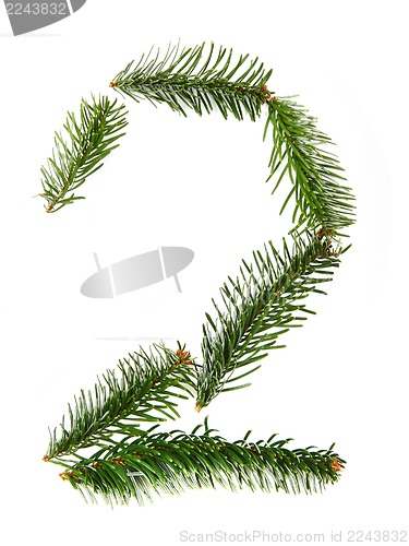 Image of 2 - number symbol from christmas alphabet