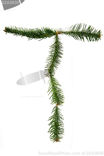Image of T - symbol from christmas alphabet