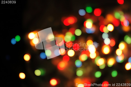 Image of christmas background from color xmas lights