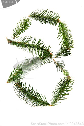 Image of 8 - number symbol from christmas alphabet