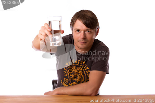Image of Man with a glass of water