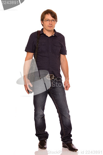 Image of Man going to work with a bag