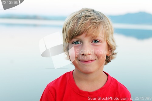 Image of portrait of smiling boy