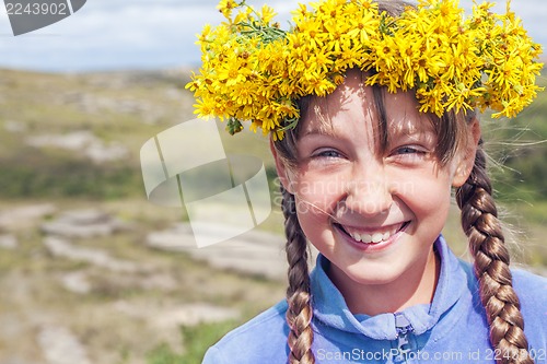 Image of girl with a wreath