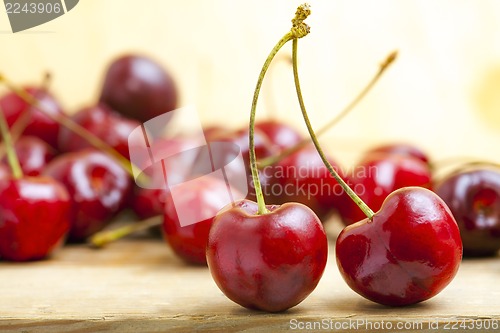 Image of fresh red cherries