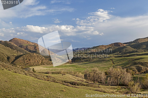 Image of springtime in mountain valley