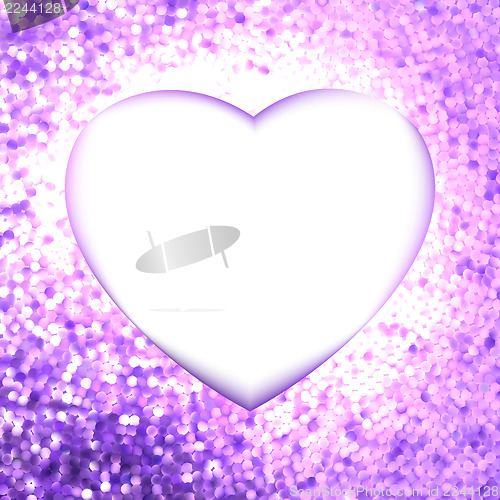 Image of Pink frame in the shape of heart. EPS 10