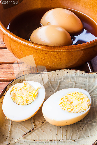 Image of Hard-boiled eggs stew with sweet gravy