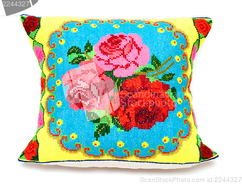 Image of embroidered pillow