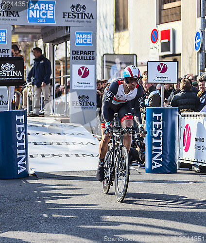 Image of The Cyclist Jens Voigt- Paris Nice 2013 Prologue in Houilles