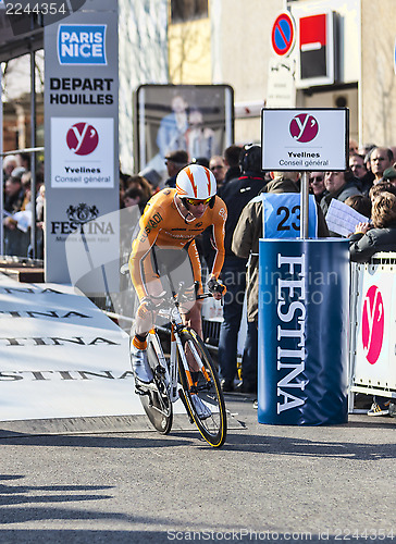 Image of The Cyclist Kocjan Jure- Paris Nice 2013 Prologue in Houilles