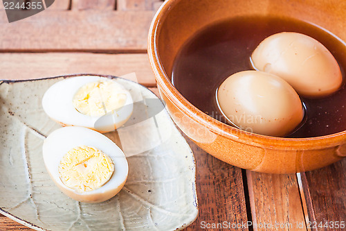 Image of Hard-boiled eggs stew with sweet gravy