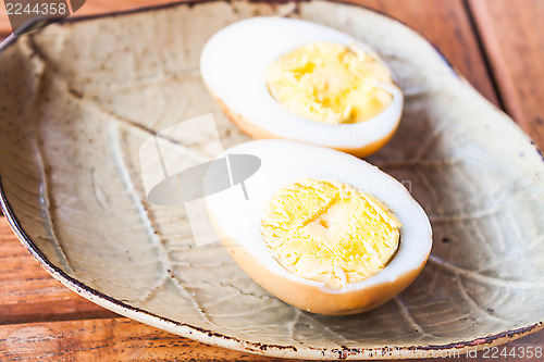 Image of Hard-boiled eggs stew from sweet gravy