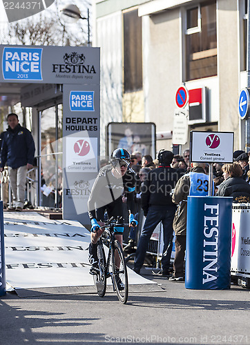 Image of The Cyclist Ian Boswell- Paris Nice 2013 Prologue in Houilles