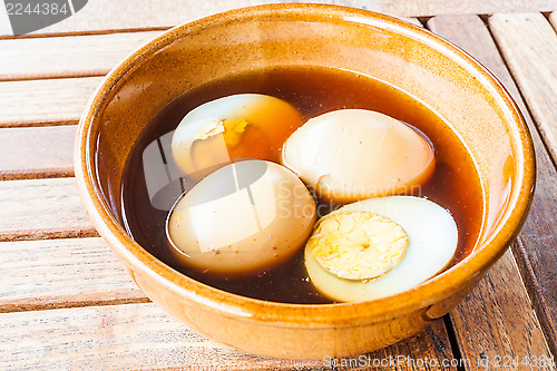 Image of Hard-boiled eggs stew with sweet gravy