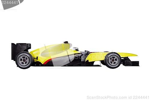 Image of formula one car with path