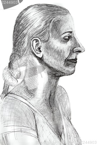 Image of My hand drawing lesson 8 woman plaster head