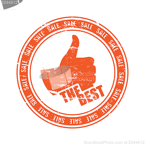 Image of Vector THE BEST stamp