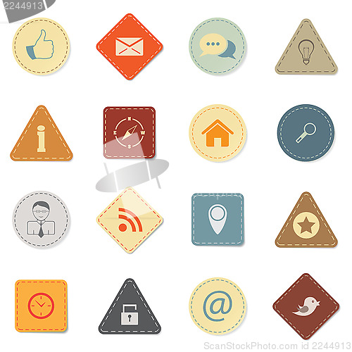 Image of Web icons, retro style
