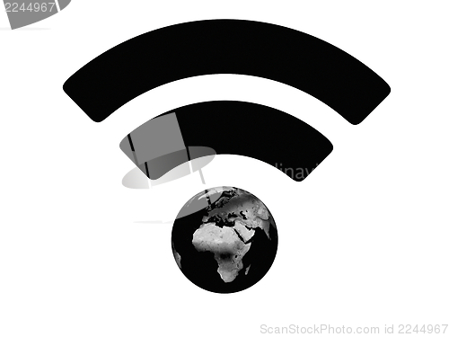 Image of Black WiFi symbol