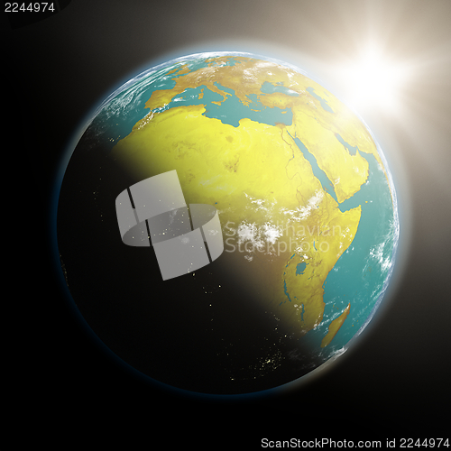Image of Sunrise over Africa