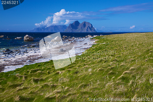 Image of Scenic beach on Lofoten islands