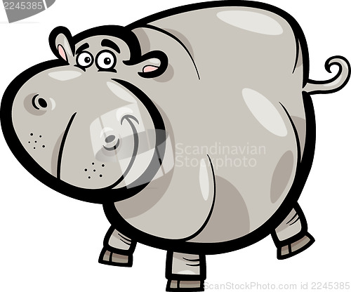 Image of Hippo or Hippopotamus Cartoon Character