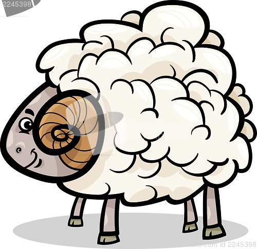 Image of ram farm animal cartoon illustration