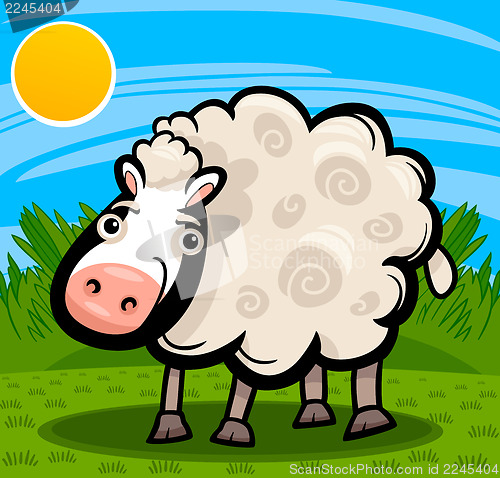 Image of sheep farm animal cartoon illustration