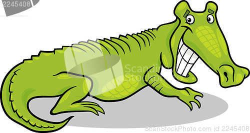 Image of cartoon illustration of crocodile