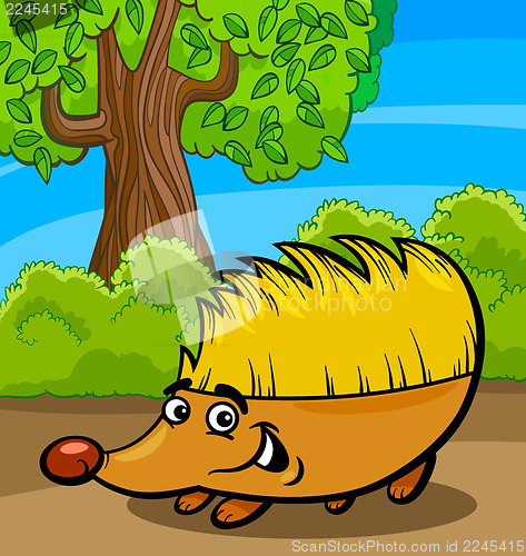 Image of cute hedgehog cartoon illustration