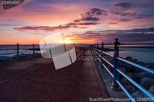 Image of Sunset in Morecambe Bay in England