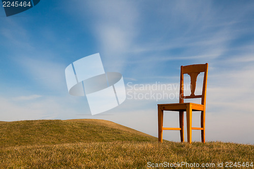 Image of The old chair on the golf course