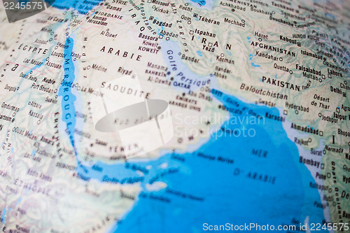 Image of World map, closeup shot