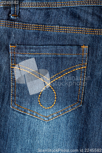 Image of Jeans texture with seam