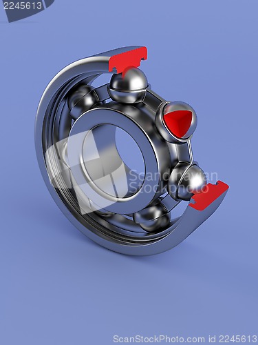 Image of Ball bearing cut