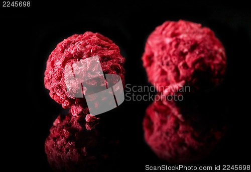 Image of red berry chocolate candies