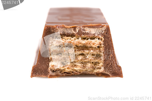 Image of Broken chocolate waffle, soft focus