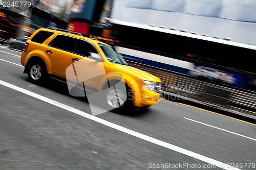 Image of Speeding NYC Taxi SUV