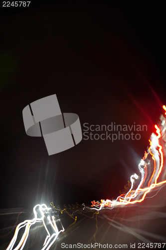 Image of Colorful Light Trails Abstract